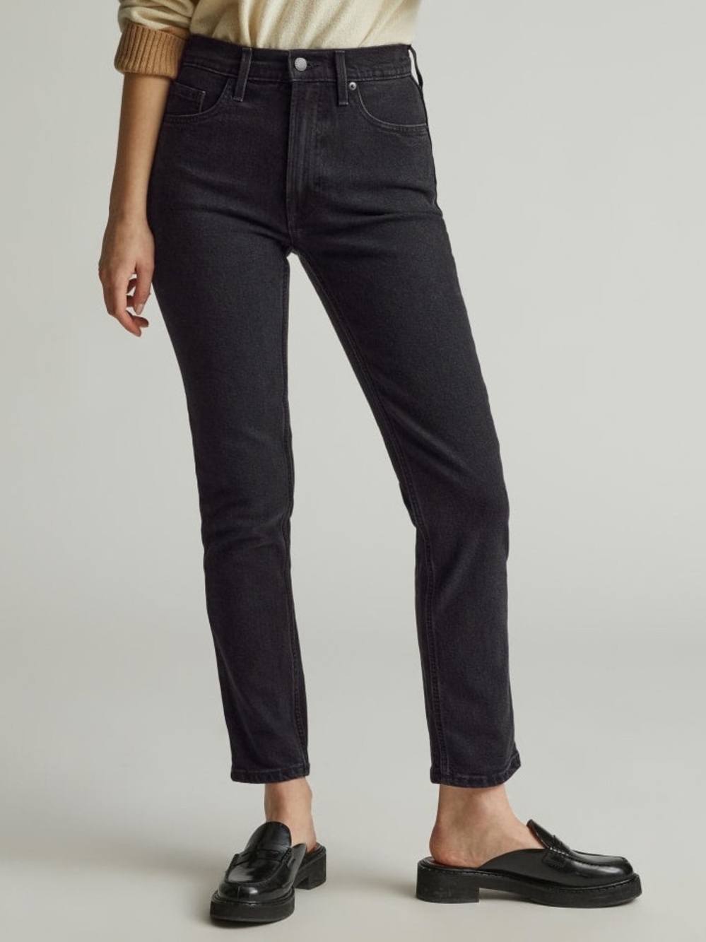 EVERLANE High Rise Straight Jeans Dark Wash Size 28